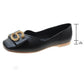 Retro British Style Square-toed Ladies Flat Shoes Non-slip Lightweight Soft Leather Non-grinding Feet Working Women Can Wear Casual Shoes