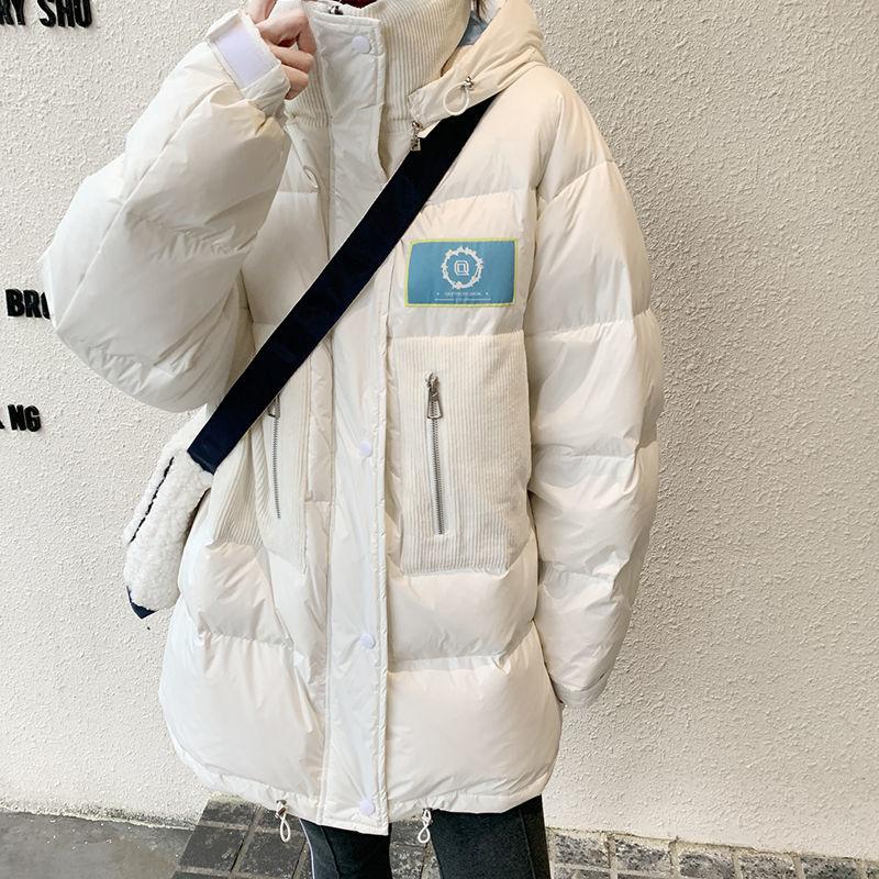 Winter Women's Mid-length Loose Casual Cotton Coat Bread Coat Cotton Coat Thick Coat Students