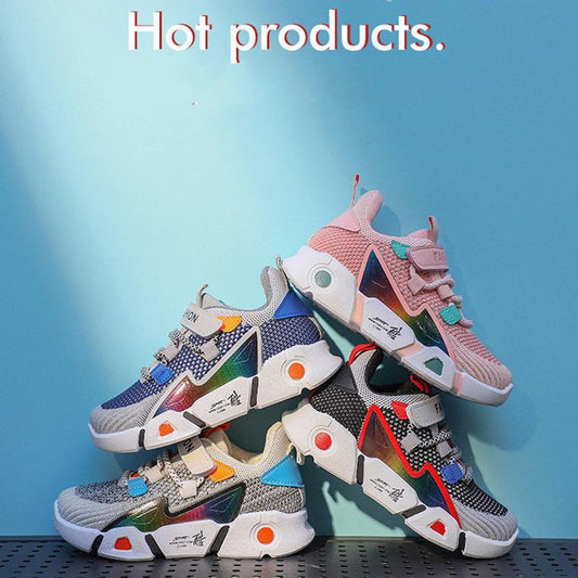 Spring Children's Sports Shoes Boys Breathable Net Shoes School Girls Shoes Sneakers