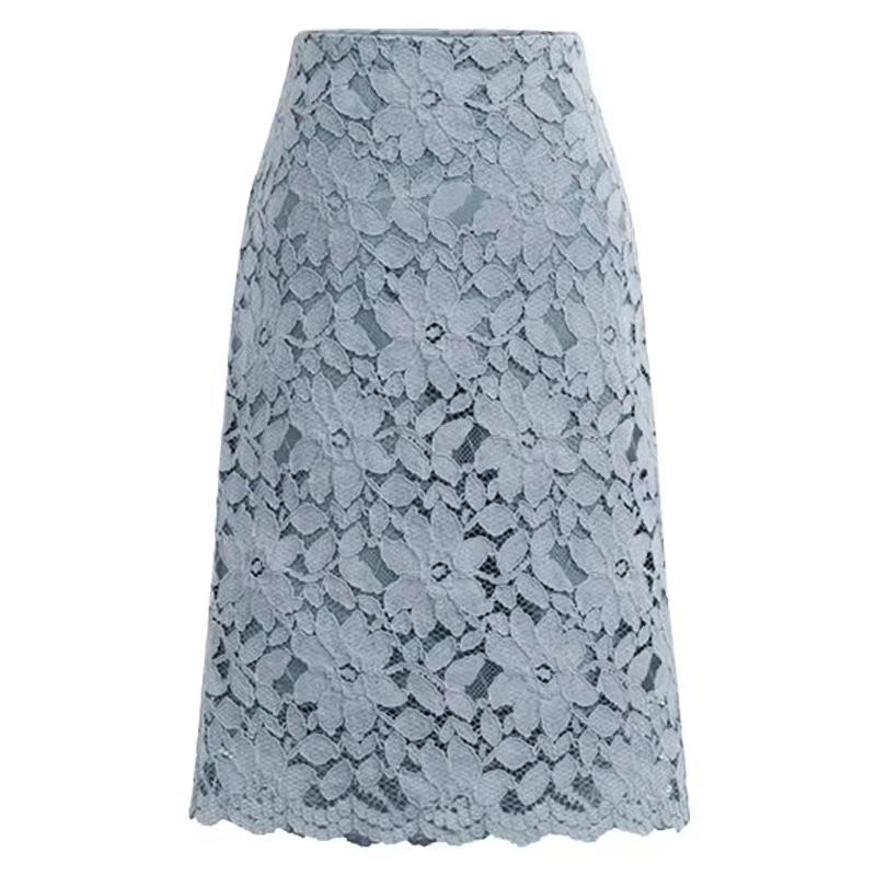 Women Skirt Summer Lace Elegant Office Skirts Womens Pencil Bandage Skirt for Women Skirts Knee-length High Waist