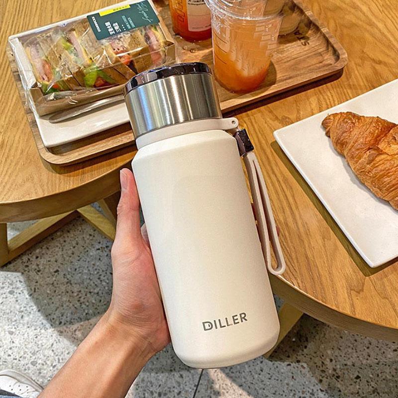 Insulation Cup 12 Hours Heat Preservation Large Capacity 304 Stainless Steel Construction Site Outdoor Portable Tea Cup