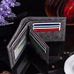 Fashion short wallet men woven card package multi-function matte leather clutch bag coin bag