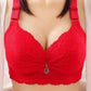 Ladies Bras Lace Large Size Thin No Steel Rings Anti-glare Top Support Full Cup Anti-sagging Gather Skin-Friendly Soft Fashion Beauty Back Bra