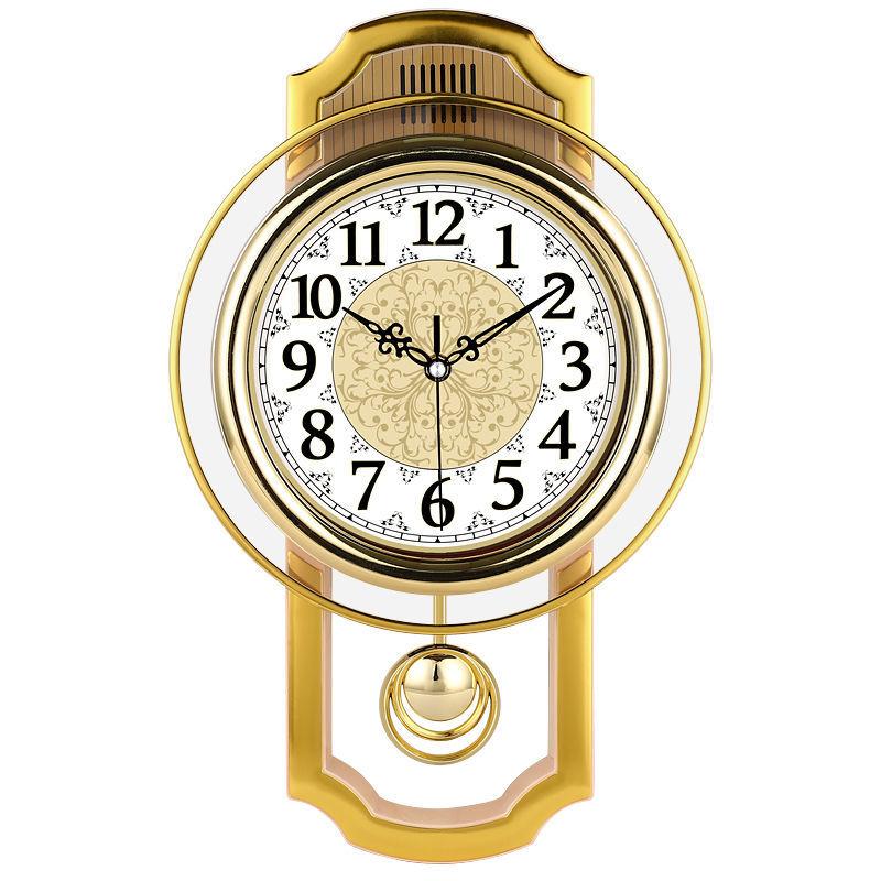 European Style Retro Swing Wall Clock Living Room Simple Fashion Wall Watch Bedroom Silent Quartz Clock Modern Clock