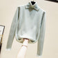 Women's Turtleneck Sweater Lace Hook Knit Sweater Short Beaded Pullover Jumper Sweet Slim-fit Knitwear Bottoming or Outwear