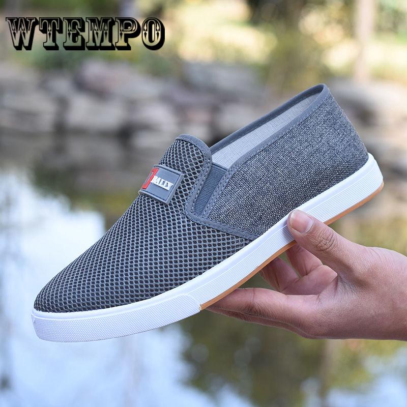 WTEMPO Brand Mens Casual Peas Shoes Men Loafers Slip on Men's Flats Male Driving Shoes