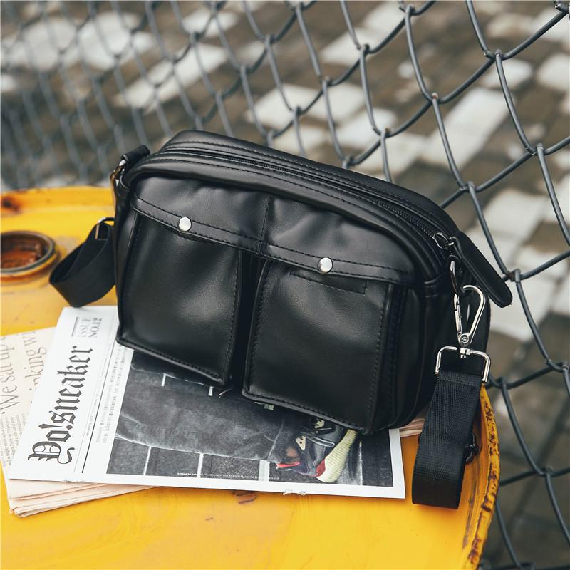 Crossbody Men and Women Black Mobile Phone Pockets Outdoor Leisure Sports Riding Shoulder Bag