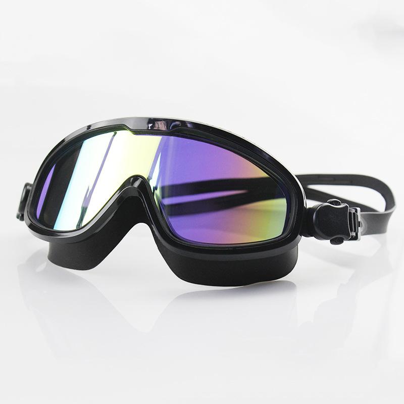 Silicone Swimming Goggles Anti-Fog UV Protection Polarized Light Myopia Plating Clearer Wider Vision Swim Glasses