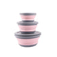 3Pcs Folding Camping Bowl Set Portable Silicone Kitchen Containers for Travel Outdoor Camping