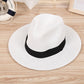 Summer Beach Women Hat Brim Ladies Sun Hat Casual Panama jazz Straw Hat Men Cap Sun Visor Cap Male