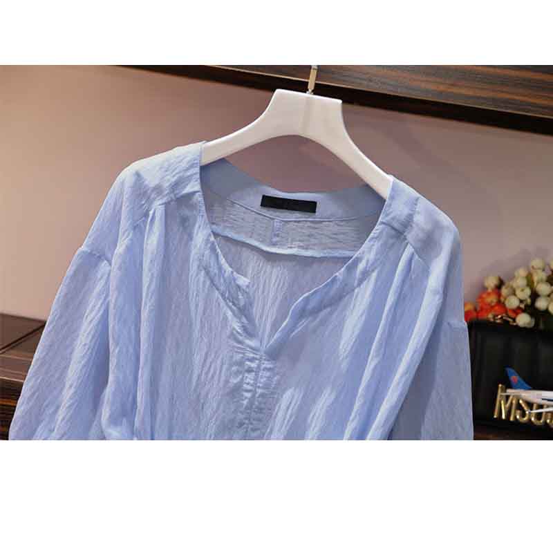 Chiffon Shirt Plus Size Top Shirt Women Short Sleeve Loose Casual Breathable Summer Dress