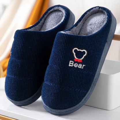 Slippers Women Winter Thick Warm Home Cotton Shoes Men Plus Size Sliders House Non Slip Fleece Winter Slippers