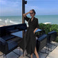 Casual Sashes A Line Women Dress Ladies Lapel Party Dress Summer Elegant Long Dress Shirt Dress