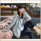 Loose Hooded Sweater Women's Autumn and Winter Coat Short Korean Version Plus Velvet Thick All-match Zipper Cardigan Casual Jacket Top Sportswear