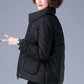Women's Short Warm Down Jacket Winter Loose Jacket Down Jacket Casual Stand Collar Padded Jacket