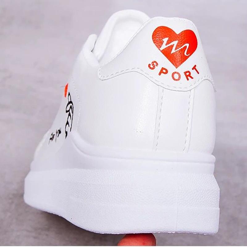 Little White Shoes Female Korean Style Flat Student Board Shoes Shoes Hong Kong Style White Shoes