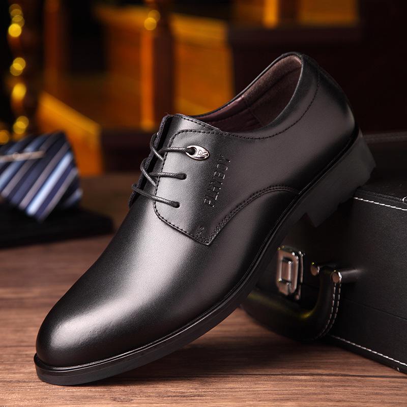 Pair of Shoes Men Pointed Toe Slip on Dress Oxford Leather Luxury Wedding Shoes