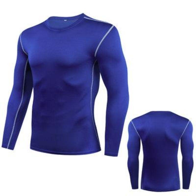 Long-sleeved Men's Tights Quick-drying Compression Shirts High-elastic Wicking Sports Long-sleeved Tops To Keep Warm