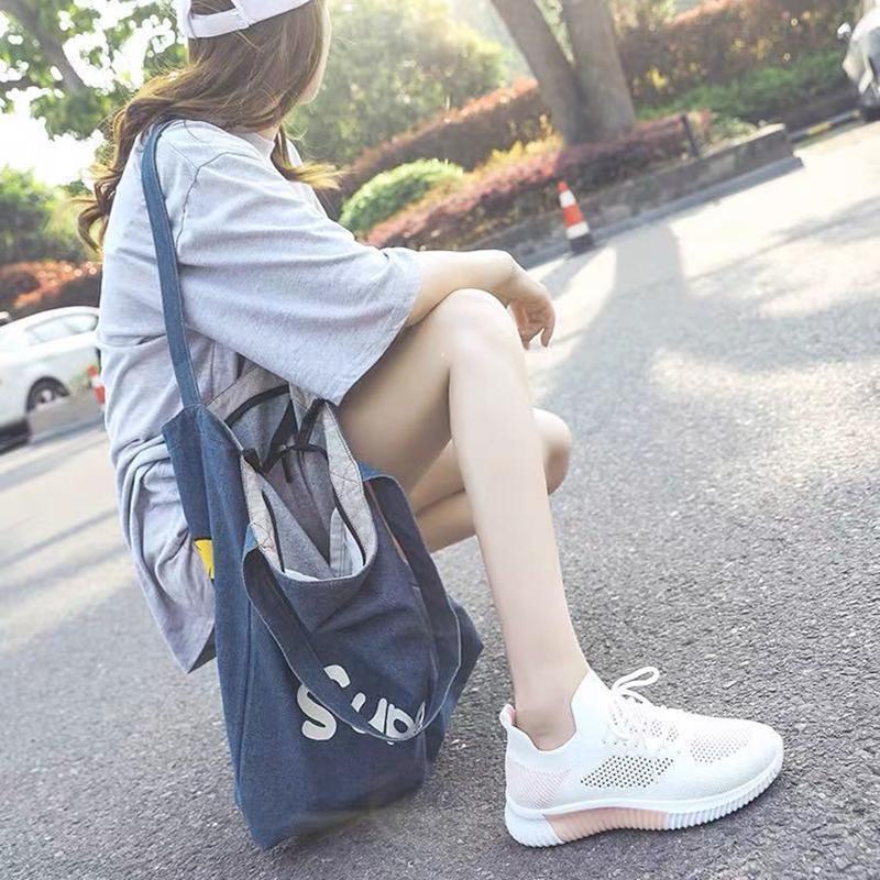 Spring White Shoes Women's Shoes Breathable Sports Mesh Wild Summer Thin Hollow Blank Shoes