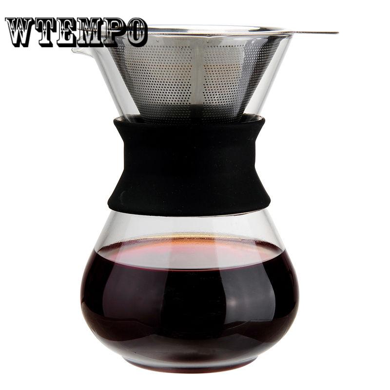 Drip Coffee Maker 400ml High Borosilicate Glass Pour-over Manual High Temperature Resistant