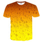 3D Shirt Full Body Beer Bubbles Short Sleeve T-shirt Summer Boy Hip Hop Personality Print Trend T-shirt