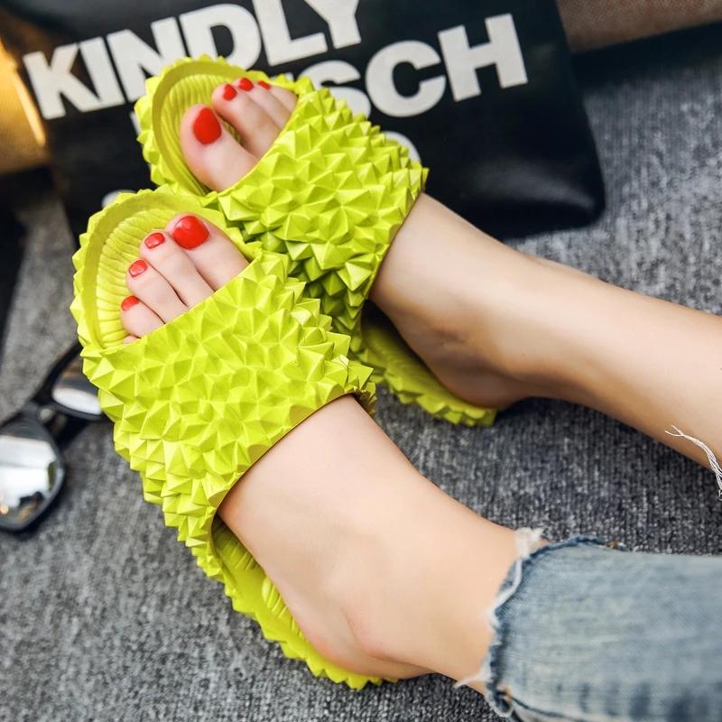Unisex Durian Home Slippers Bathroom Shoes Summer Casual Shoes Women's Sandals and Slippers Beach Shoes Soft-soled Sandals and Slippers