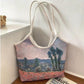 Painting Canvas Bags Casual Large Daily Women Shoulder Tote Handbag Simple Hobo Bags Funny Comics