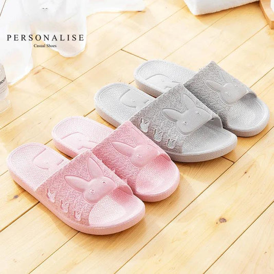 Home Cartoon Cute Bathroom Non-slip Shower Slippers Indoor and Outdoor Thick-soled Floor Slippers Summer Soft-soled Slippers