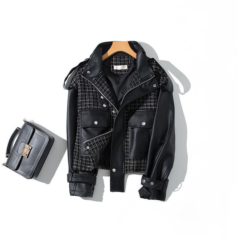 Women's Leather Jacket 2021 Short Student Korean Style Loose Autumn Coat