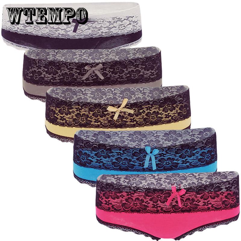 6 Pcs/Lot Women Underwear Sexy Lace Ladies Underwear Thongs Panties Ladies Briefs Lingerie
