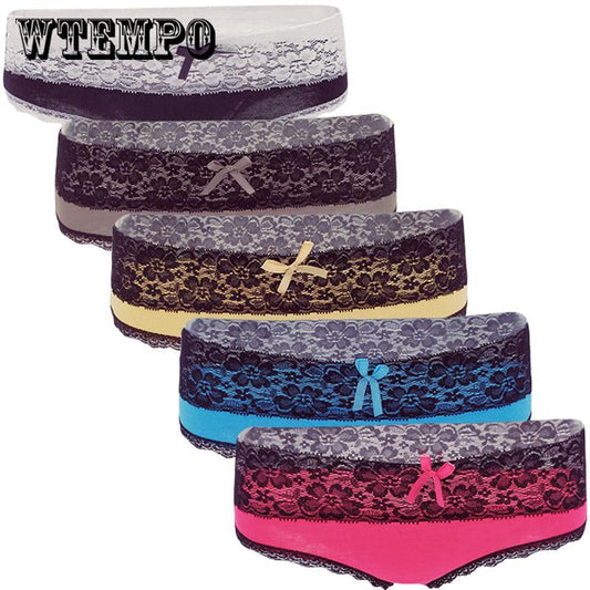 6 Pcs/Lot Women Underwear Sexy Lace Ladies Underwear Thongs Panties Ladies Briefs Lingerie