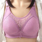 Large Size Thin Section Gathered Anti-glare Adjustment Comfortable Underwear Bra Without Steel Ring Spring and Summer Ladies Breathable Bra