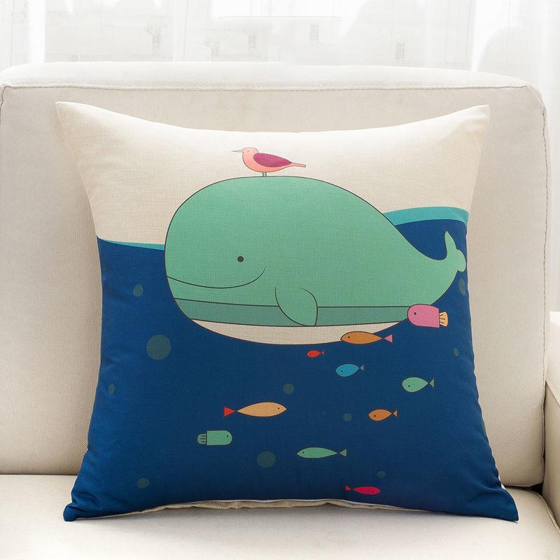 Nordic Stick Figure Printing Pillow Car Lumbar Pillow Home Sofa Pillow Soft Relaxation Artifact