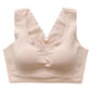 lace Natural Latex Women Sport Bra Large Size Underwear Women No Rims Gather Sports Vest Sleep Bra Anti-sagging Soft comfortable