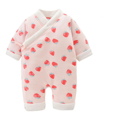 Newborn Clothes Winter Newborn Thickened Suit Baby One-piece Clothes Autumn Clothes Autumn and Winter Baby Clothes
