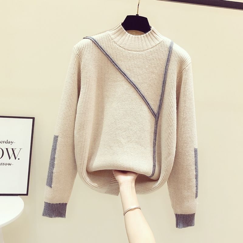 Suit Female Autumn and Winter Design Set of Head Sweater Slim High Waist Plus Pants