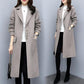 Coat Women's Mid-length Autumn and Winter Woolen Loose and Thin Over The Knee Popular Woolen Coat