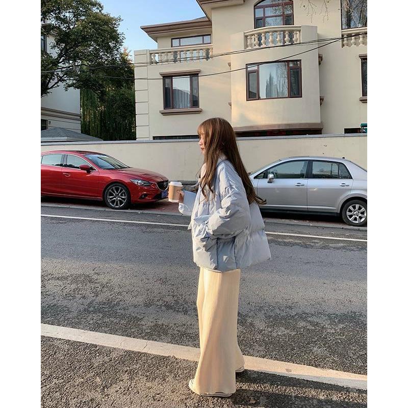 Korean Version of The Thick and Sweet Bow Tie Cotton-padded Jacket for Female Students Loose and Versatile Cotton-padded Jacket