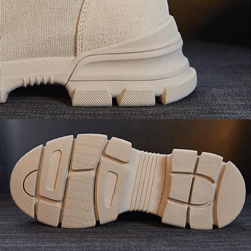 Summer Breathable British Style Female Martin Boots All-match Student High-top Canvas Short Boots