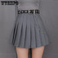 Skirt+Belt Female Pleated Skirt College Style High Waist Short Tooling Skirt