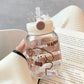 Water Bottle 600ml Plastic Straw Water Cup High Temperature and Drop Resistant Portable Water Bottle