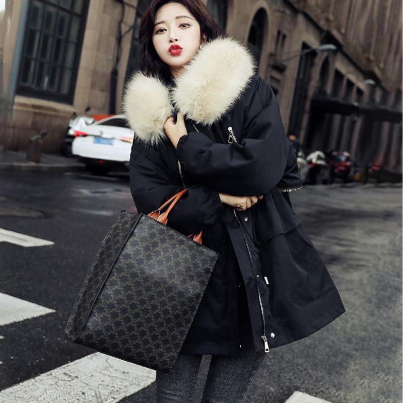 Winter Women's Mid-length Fashion Waist Coat Windbreaker Student Version Detachable Cotton Jacket