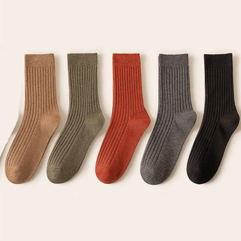 Socks Women's Korean Version of The Tube Socks Spring and Autumn Ins Tide All-match Pile Socks Cute Solid Color Women's Long Tube Stockings