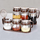 Household Kitchen Glass Condiment Box Set Soy Sauce Seasoning Salt Shaker Tank Storage Box