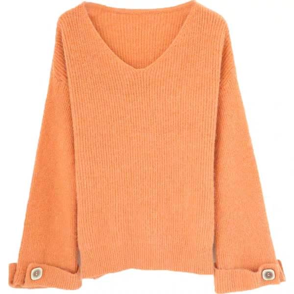 Pofulove Autumn Lazy Wind Pullover Sweater Women Loose Wearing Sweaters Soft Girl Jacket Light