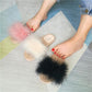 Fur Furry Slide Sweet Feather Thick Bottom Beach Female Sandals Hair Flip Flops Women Home Slippers Indoor Soft