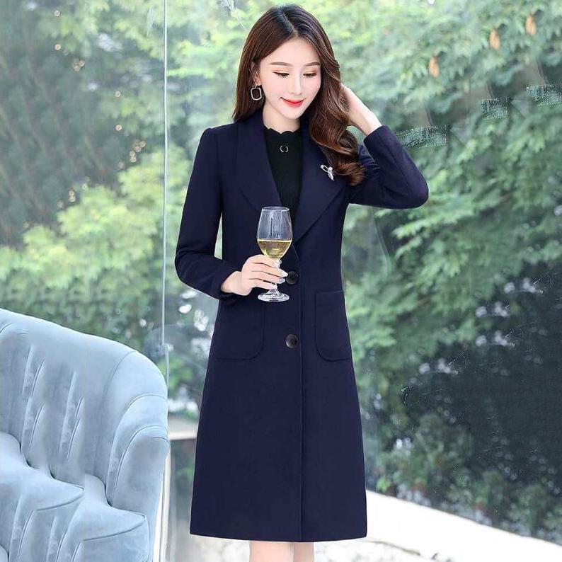 Women Coat Winter Wool Blends Coat Winter Autumn Female Long Sleeve Jacket Plus Size Casual Outwear