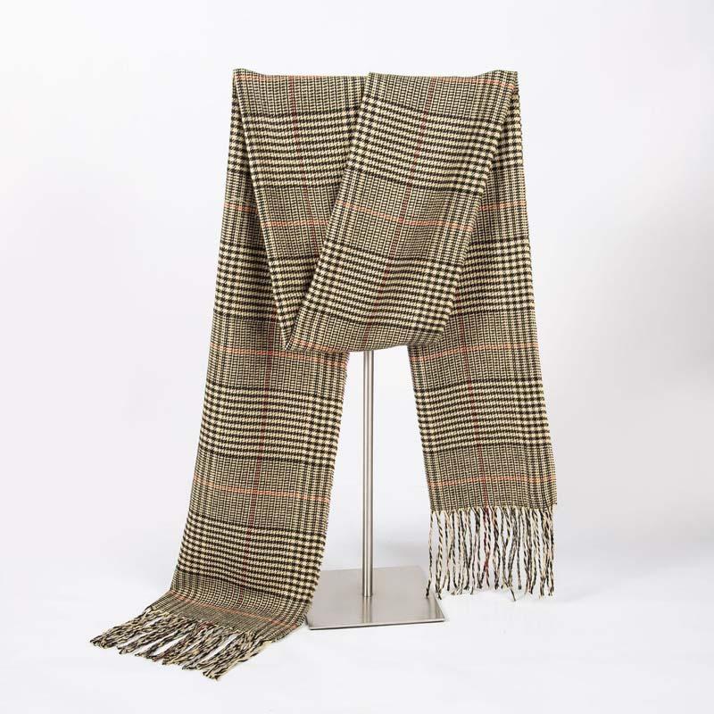 Plaid Scarf Winter Men's All-match Thick Winter Warm Scarf