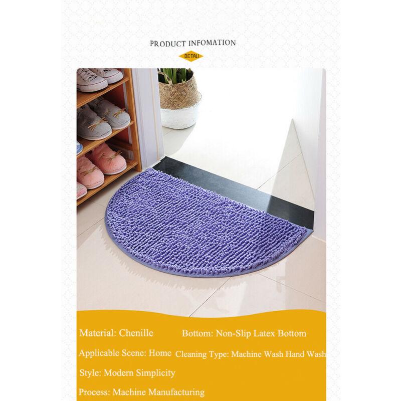 Anti-fouling Half-Circle Door Mat Carpet Anti-slip Bathroom Carpet Door Mat Soft Carpet