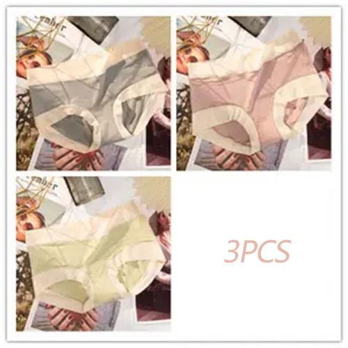 3PCS Soft and Non-sensing Modal Panties In The Waist Bag Hip Cotton Inner Crotch Seamless Breathable Girl Briefs Seamless Panties for Ladies
